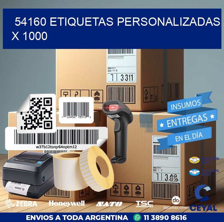 54160 ETIQUETAS PERSONALIZADAS X 1000