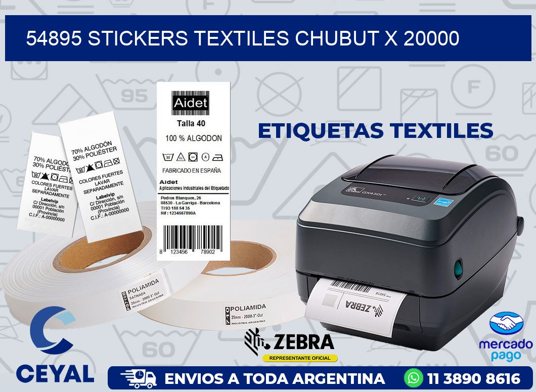 54895 STICKERS TEXTILES CHUBUT X 20000