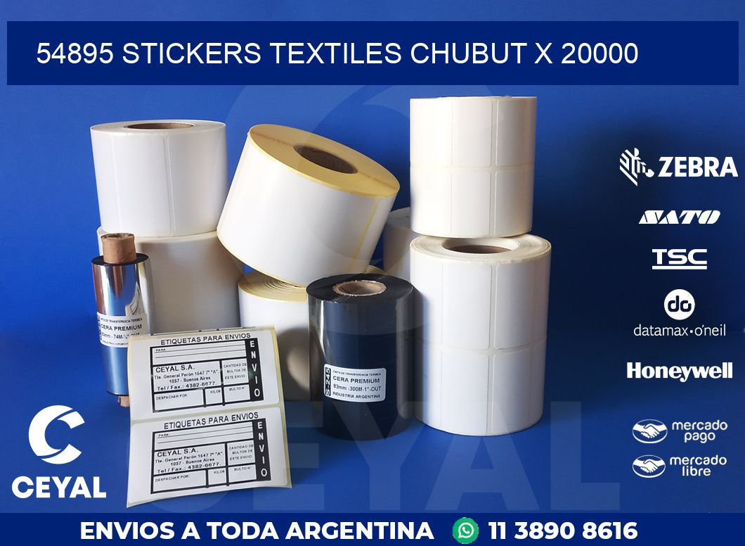 54895 STICKERS TEXTILES CHUBUT X 20000