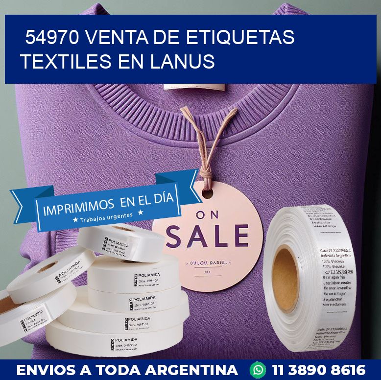 54970 VENTA DE ETIQUETAS TEXTILES EN LANUS