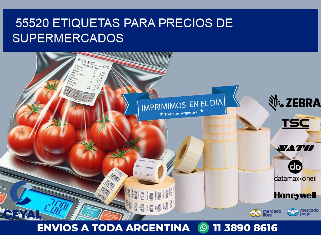 55520 ETIQUETAS PARA PRECIOS DE SUPERMERCADOS