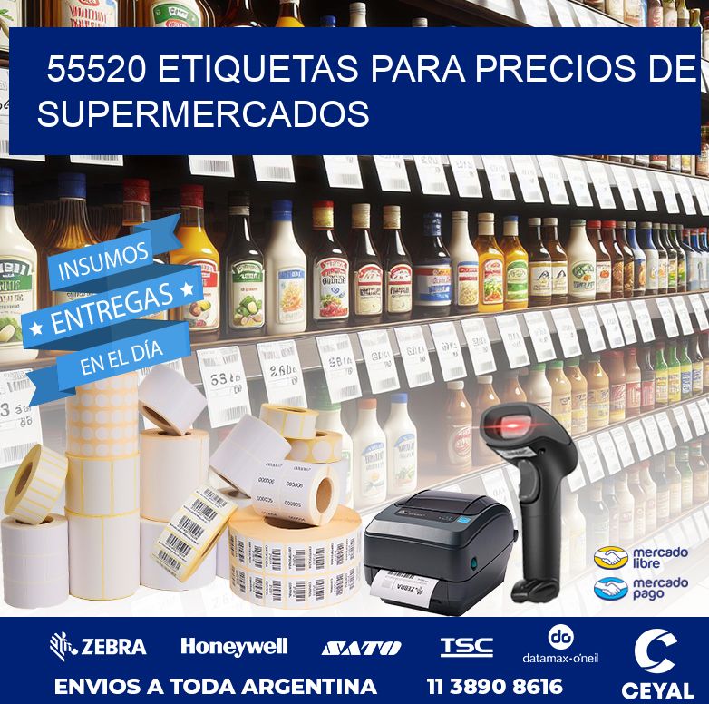 55520 ETIQUETAS PARA PRECIOS DE SUPERMERCADOS