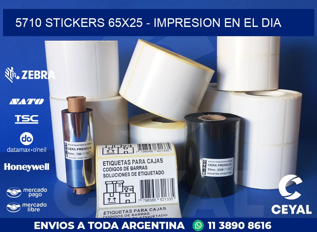 5710 STICKERS 65x25 - IMPRESION EN EL DIA