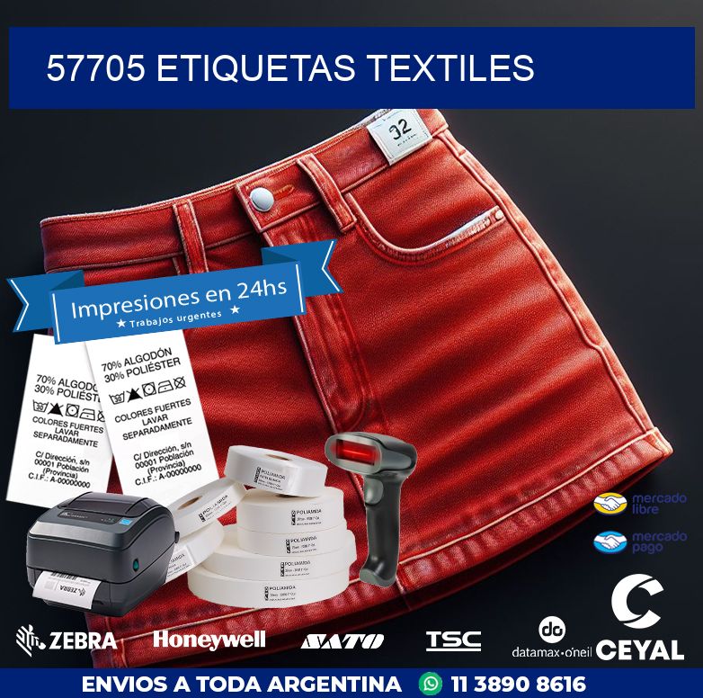 57705 ETIQUETAS TEXTILES