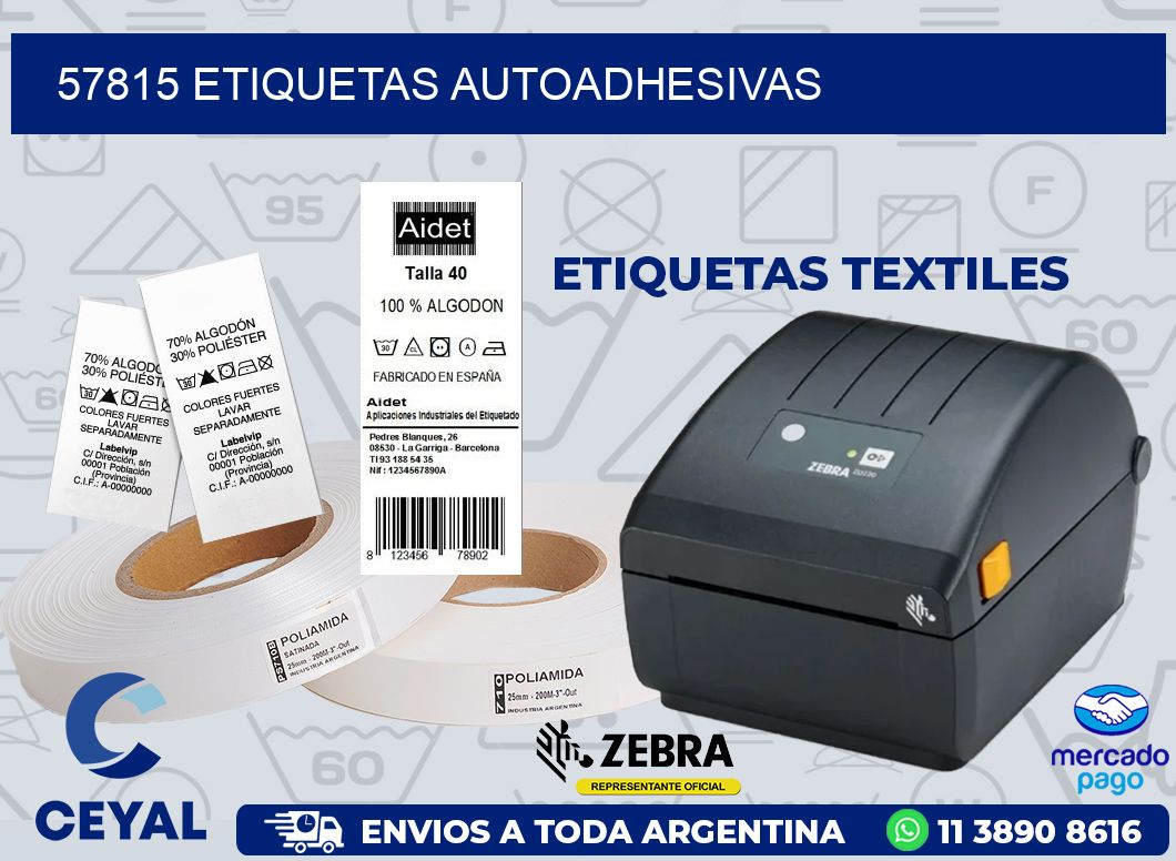 57815 ETIQUETAS AUTOADHESIVAS