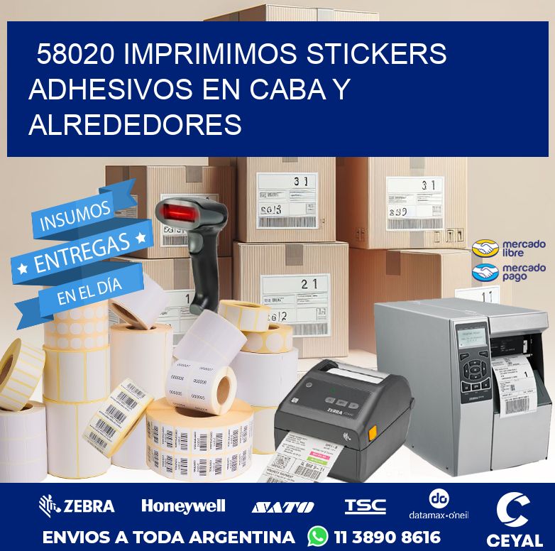 58020 IMPRIMIMOS STICKERS ADHESIVOS EN CABA Y ALREDEDORES