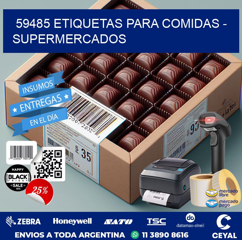 59485 ETIQUETAS PARA COMIDAS - SUPERMERCADOS