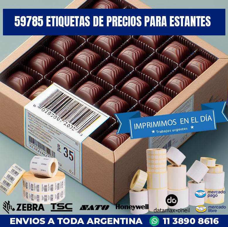 59785 ETIQUETAS DE PRECIOS PARA ESTANTES