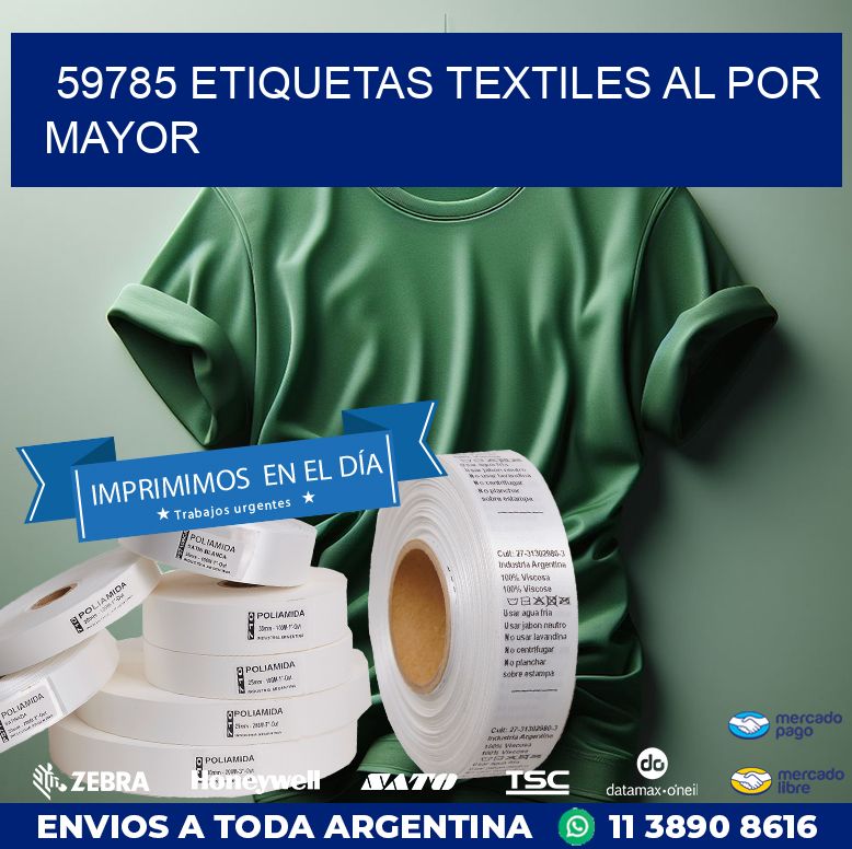 59785 ETIQUETAS TEXTILES AL POR MAYOR