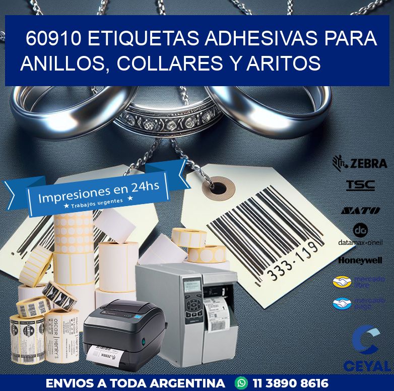 60910 ETIQUETAS ADHESIVAS PARA ANILLOS, COLLARES Y ARITOS