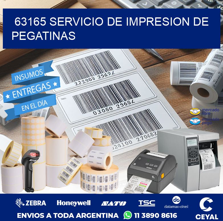 63165 SERVICIO DE IMPRESION DE PEGATINAS