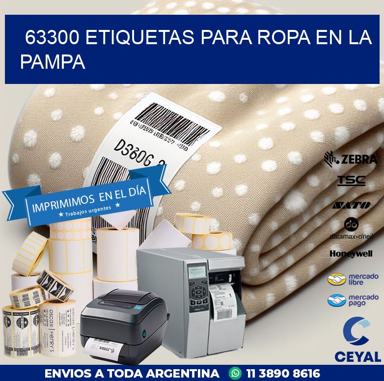 63300 ETIQUETAS PARA ROPA EN LA PAMPA