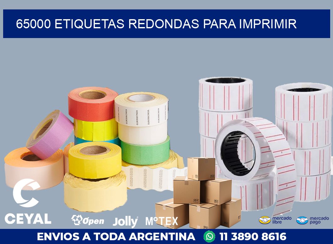 65000 ETIQUETAS REDONDAS PARA IMPRIMIR