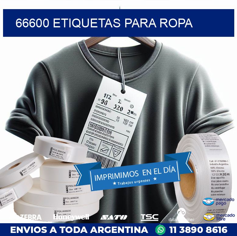 66600 ETIQUETAS PARA ROPA