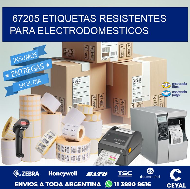 67205 ETIQUETAS RESISTENTES PARA ELECTRODOMESTICOS