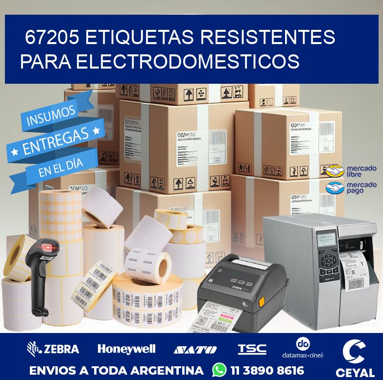 67205 ETIQUETAS RESISTENTES PARA ELECTRODOMESTICOS