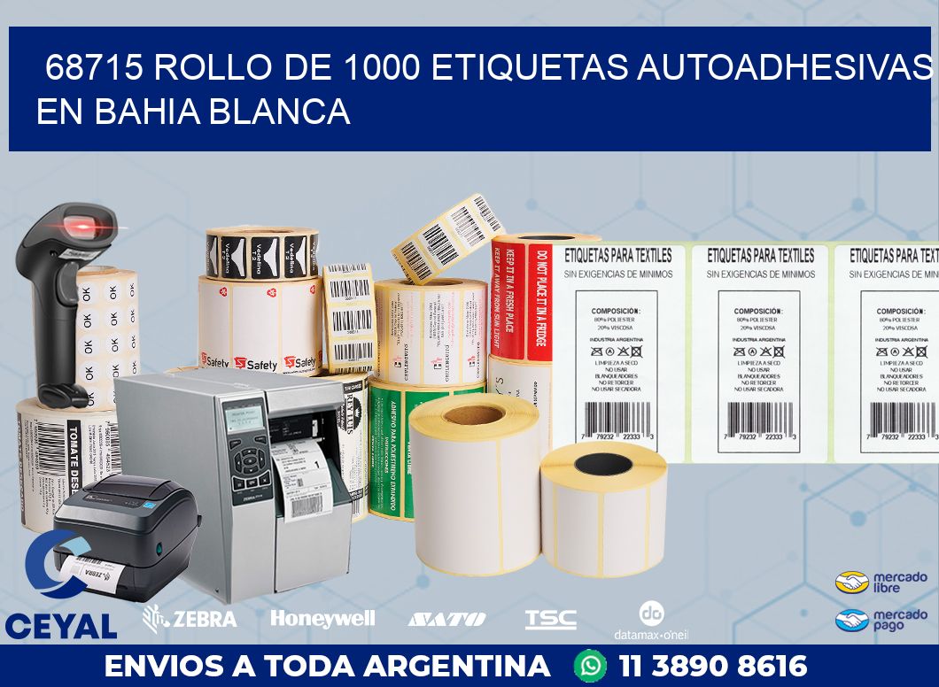 68715 ROLLO DE 1000 ETIQUETAS AUTOADHESIVAS EN BAHIA BLANCA