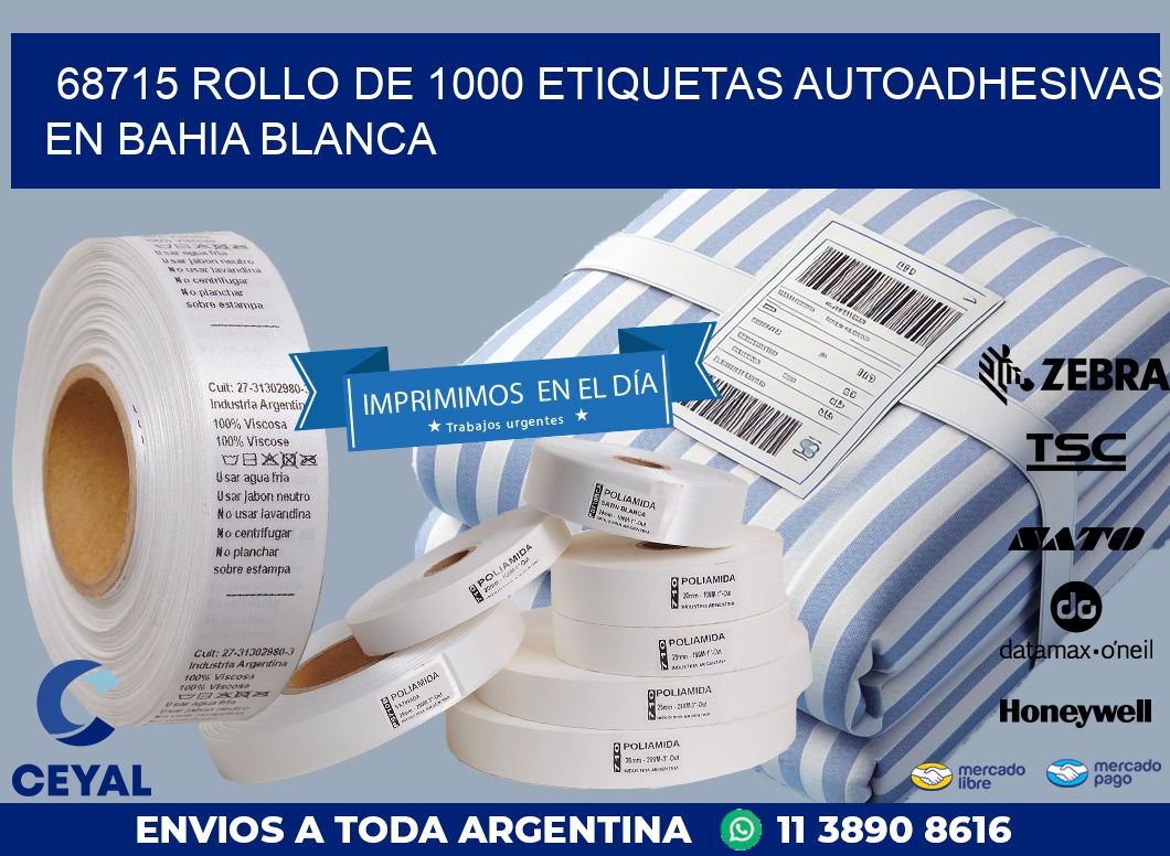 68715 ROLLO DE 1000 ETIQUETAS AUTOADHESIVAS EN BAHIA BLANCA