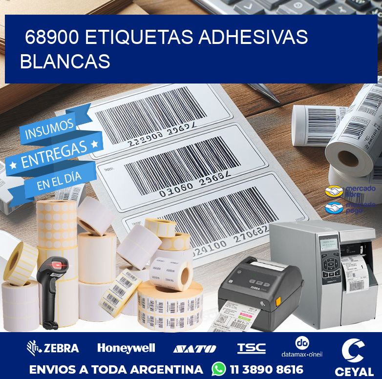 68900 ETIQUETAS ADHESIVAS BLANCAS
