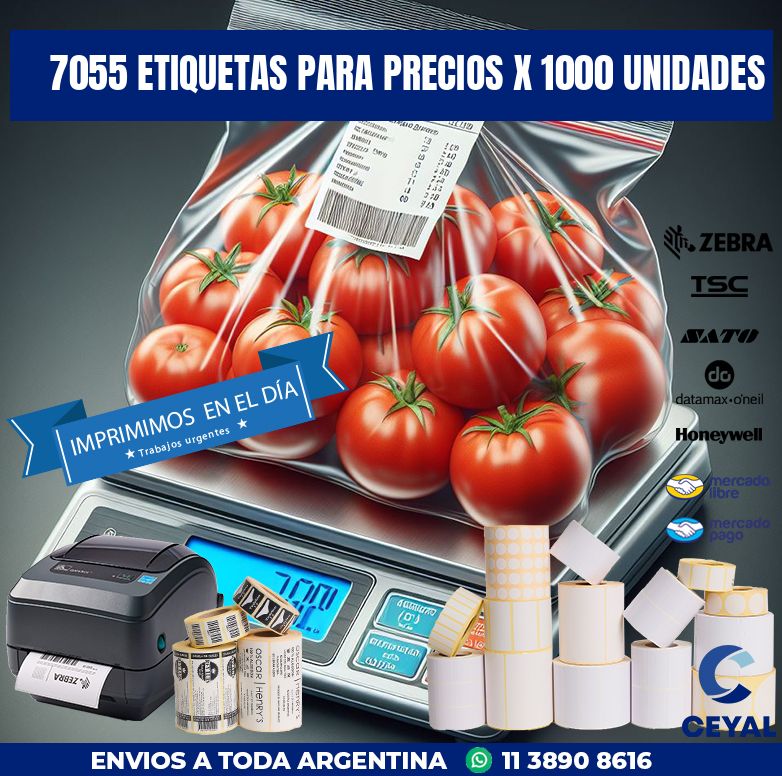 7055 ETIQUETAS PARA PRECIOS X 1000 UNIDADES