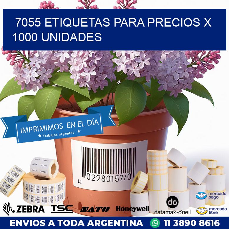 7055 ETIQUETAS PARA PRECIOS X 1000 UNIDADES