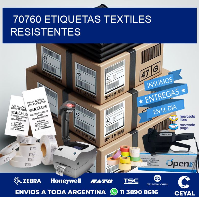 70760 ETIQUETAS TEXTILES RESISTENTES
