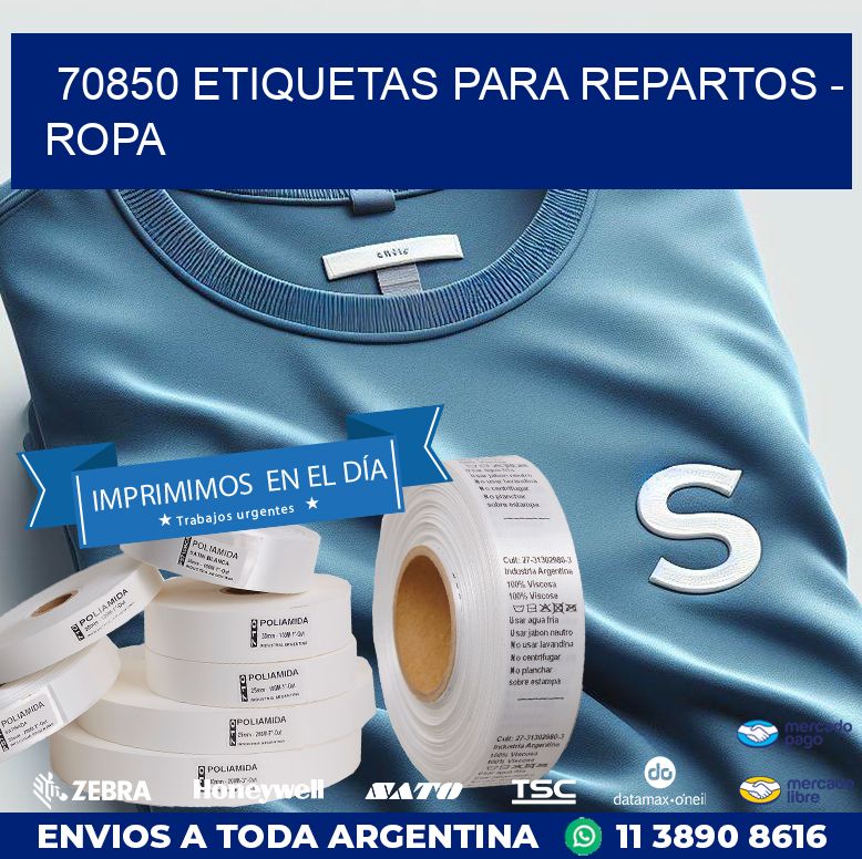 70850 ETIQUETAS PARA REPARTOS - ROPA