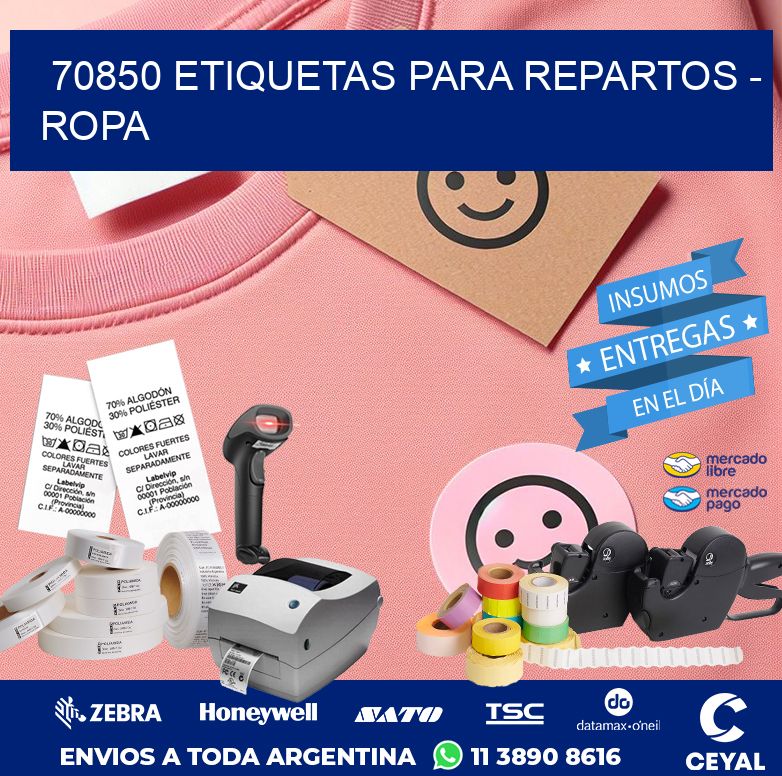70850 ETIQUETAS PARA REPARTOS - ROPA