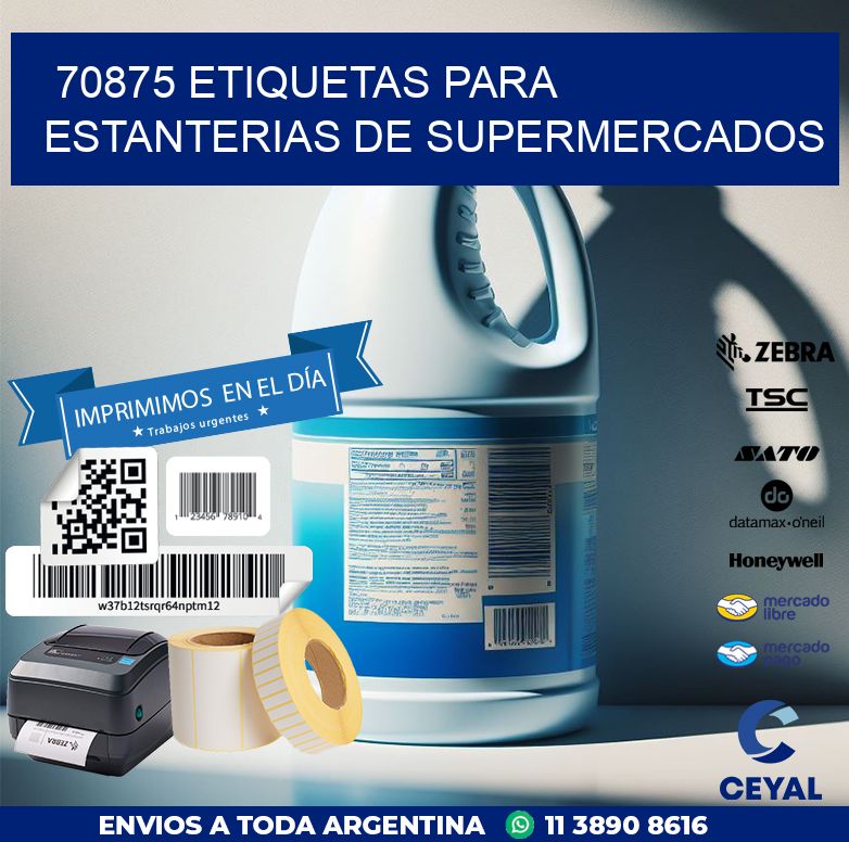 70875 ETIQUETAS PARA ESTANTERIAS DE SUPERMERCADOS