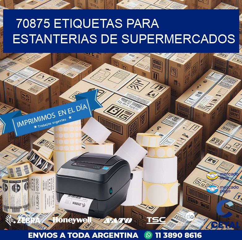 70875 ETIQUETAS PARA ESTANTERIAS DE SUPERMERCADOS