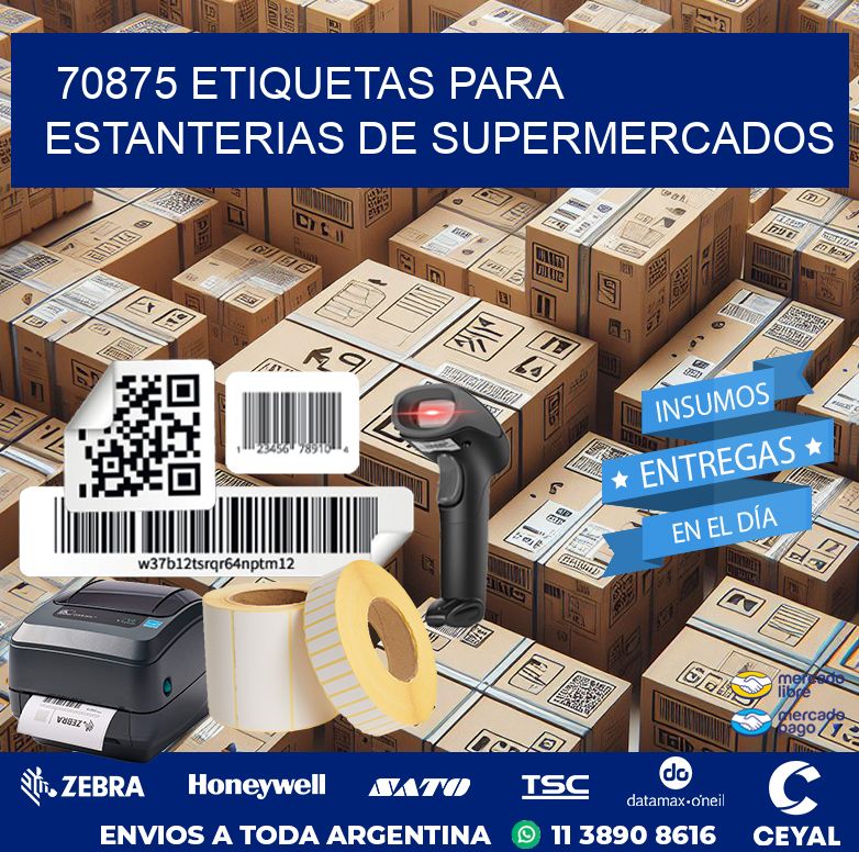 70875 ETIQUETAS PARA ESTANTERIAS DE SUPERMERCADOS