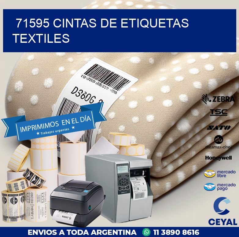 71595 CINTAS DE ETIQUETAS TEXTILES