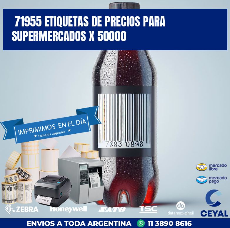 71955 ETIQUETAS DE PRECIOS PARA SUPERMERCADOS X 50000