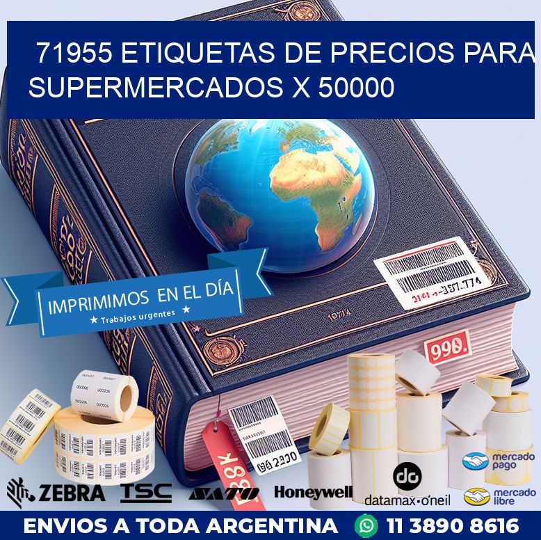 71955 ETIQUETAS DE PRECIOS PARA SUPERMERCADOS X 50000