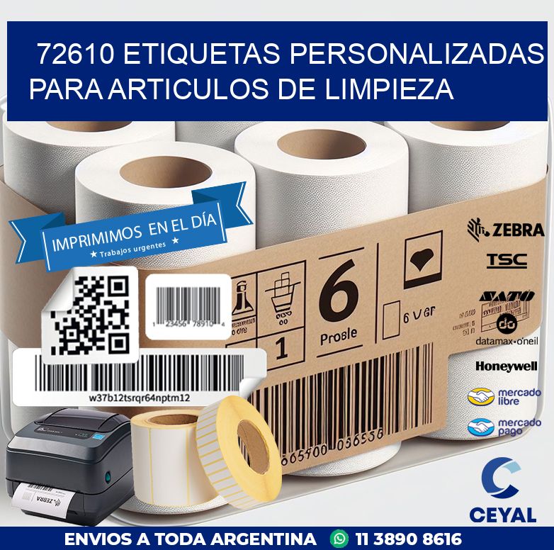 72610 ETIQUETAS PERSONALIZADAS PARA ARTICULOS DE LIMPIEZA