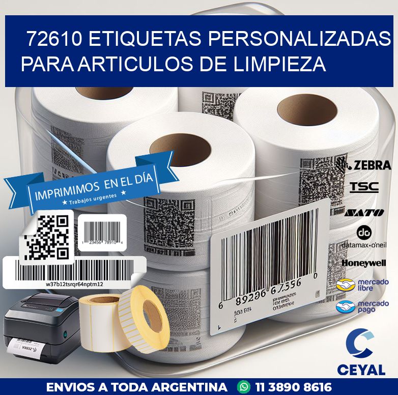 72610 ETIQUETAS PERSONALIZADAS PARA ARTICULOS DE LIMPIEZA