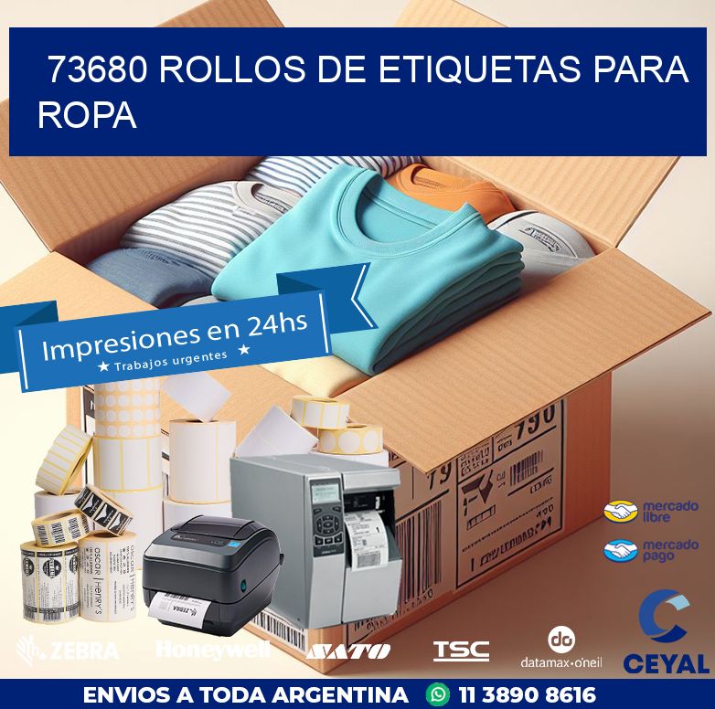 73680 ROLLOS DE ETIQUETAS PARA ROPA