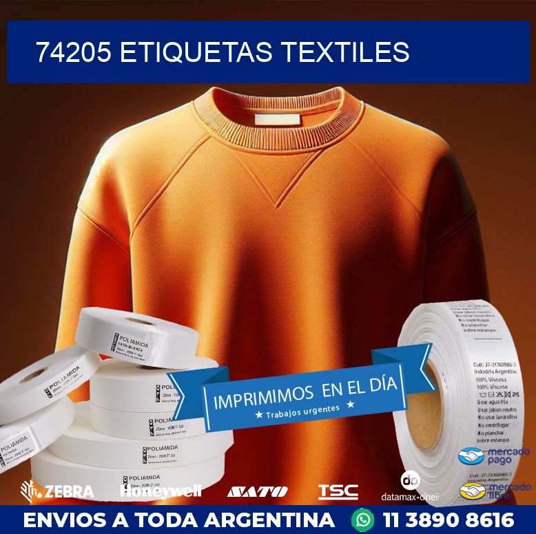 74205 ETIQUETAS TEXTILES