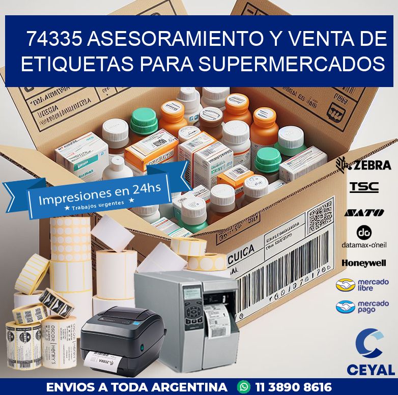 74335 ASESORAMIENTO Y VENTA DE ETIQUETAS PARA SUPERMERCADOS