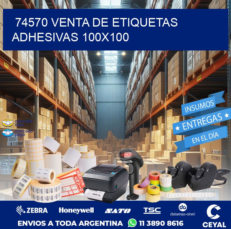 74570 VENTA DE ETIQUETAS ADHESIVAS 100X100