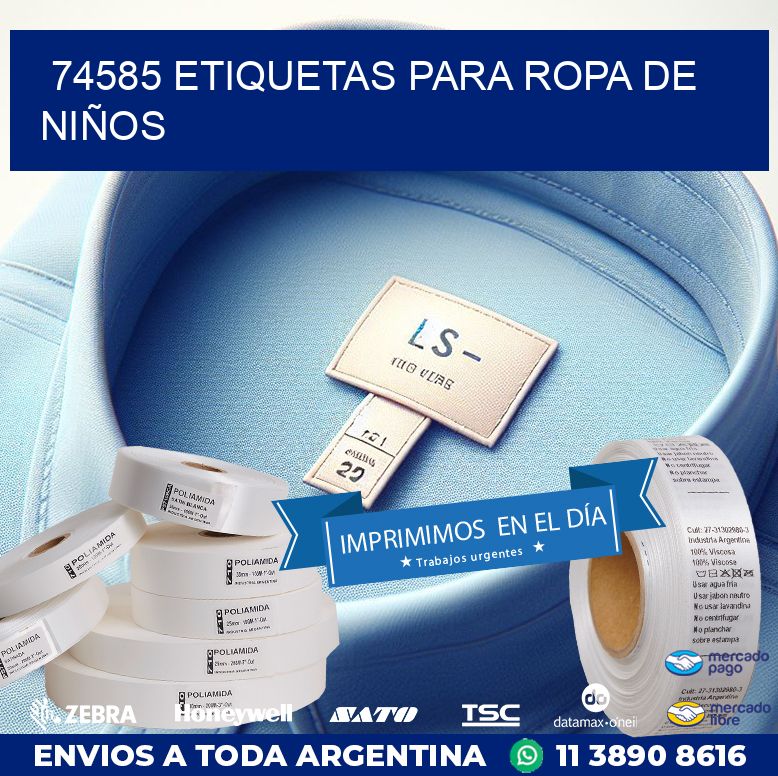 74585 ETIQUETAS PARA ROPA DE NIÑOS