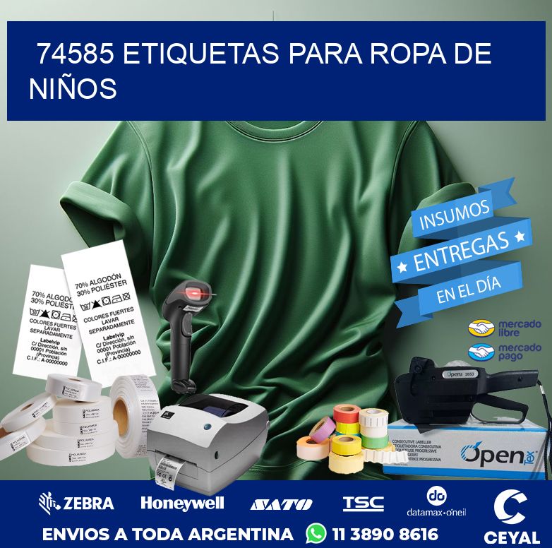 74585 ETIQUETAS PARA ROPA DE NIÑOS