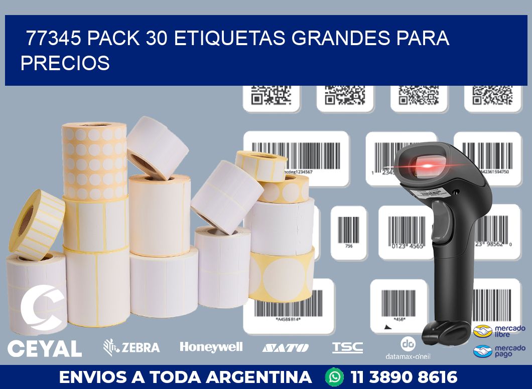 77345 PACK 30 ETIQUETAS GRANDES PARA PRECIOS