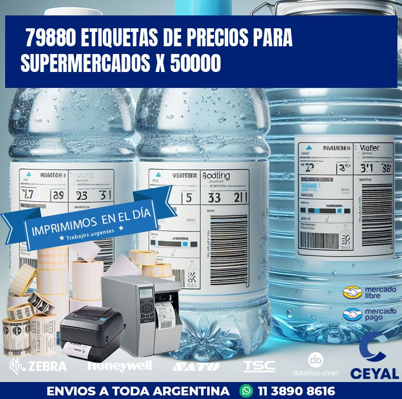 79880 ETIQUETAS DE PRECIOS PARA SUPERMERCADOS X 50000
