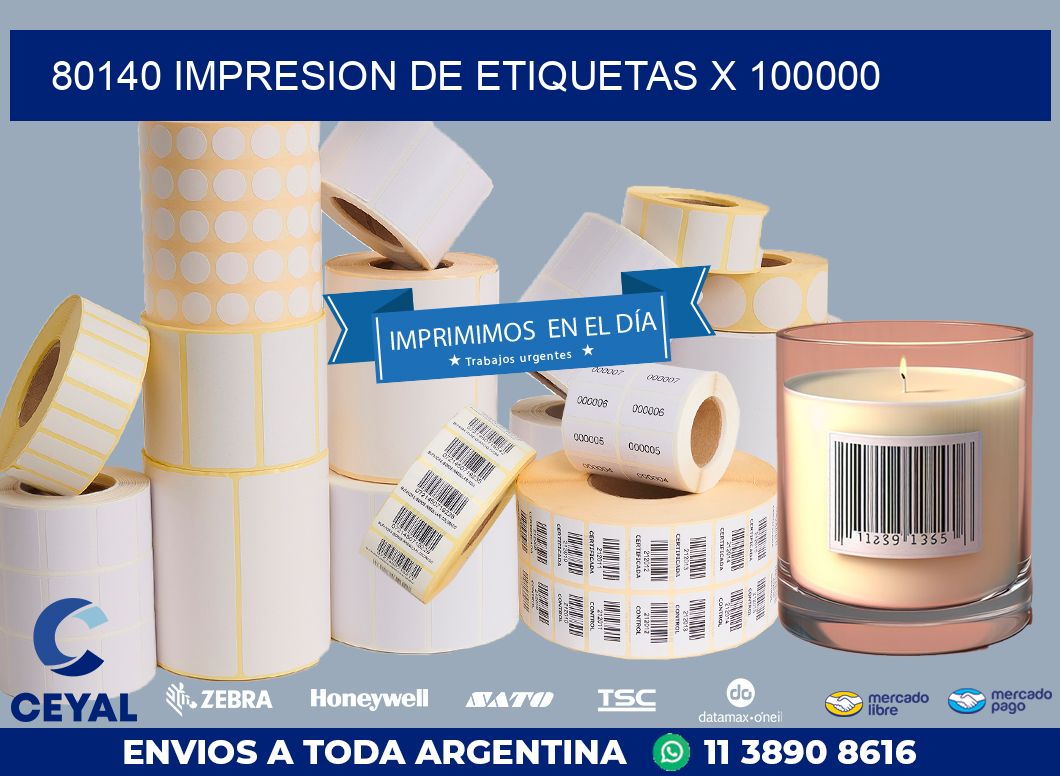 80140 IMPRESION DE ETIQUETAS X 100000