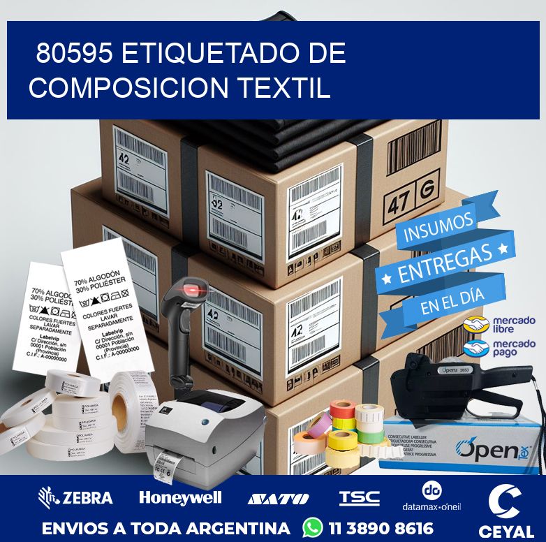 80595 ETIQUETADO DE COMPOSICION TEXTIL
