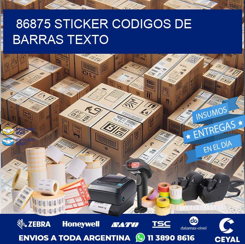 86875 STICKER CODIGOS DE BARRAS TEXTO