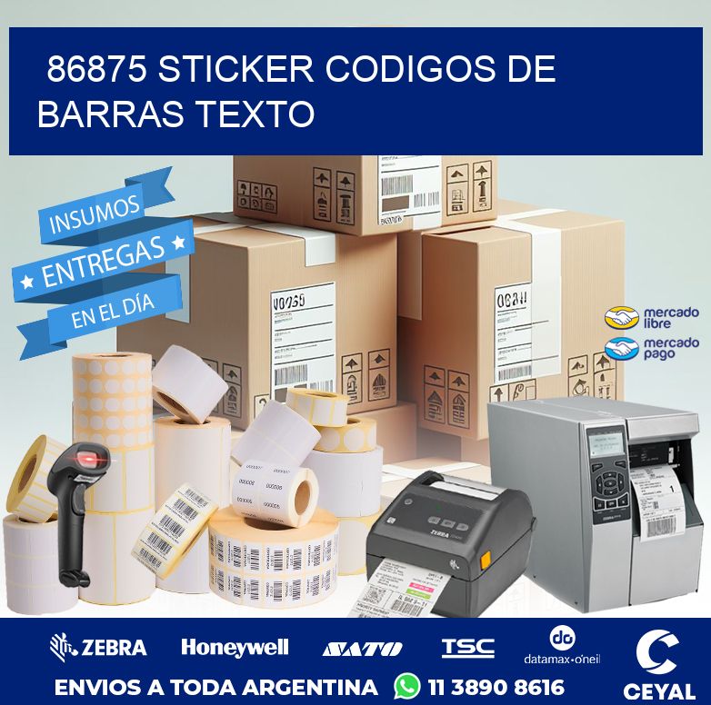86875 STICKER CODIGOS DE BARRAS TEXTO