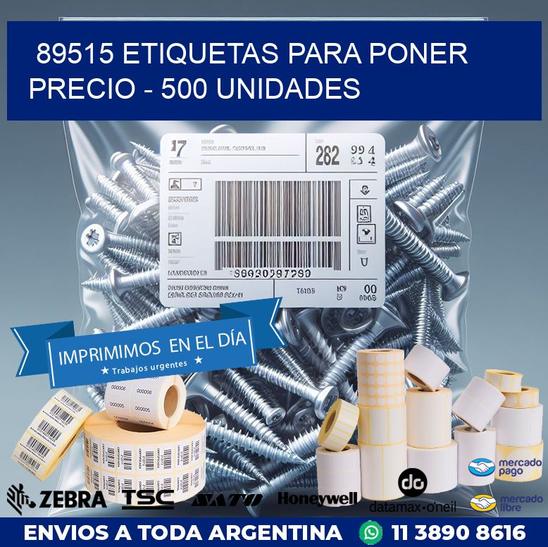 89515 ETIQUETAS PARA PONER PRECIO – 500 UNIDADES