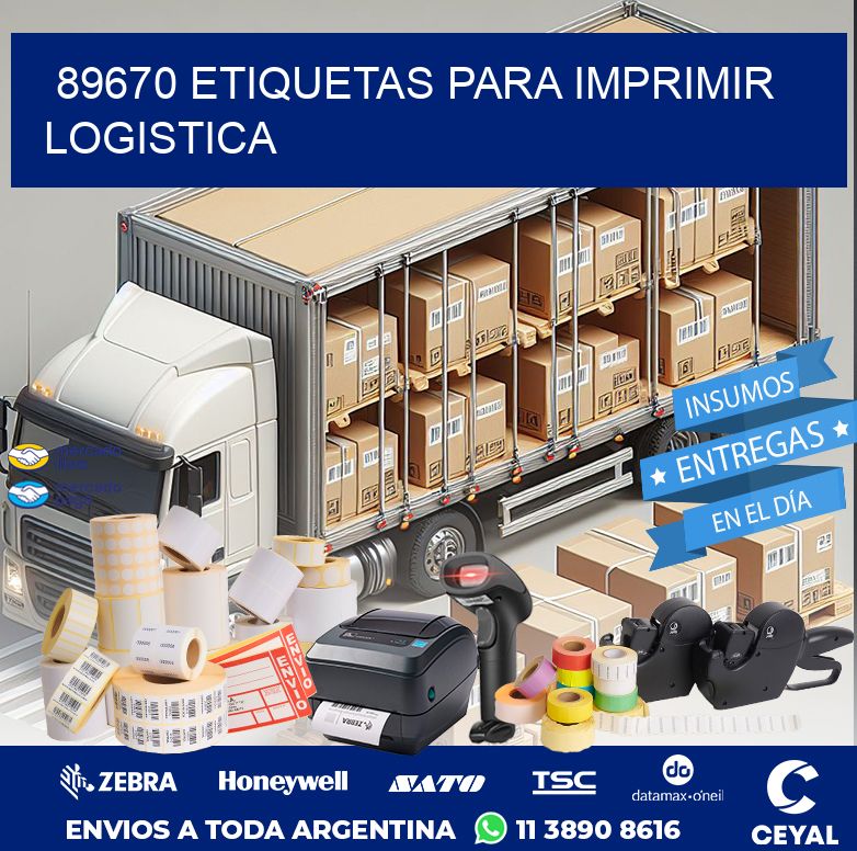 89670 ETIQUETAS PARA IMPRIMIR LOGISTICA